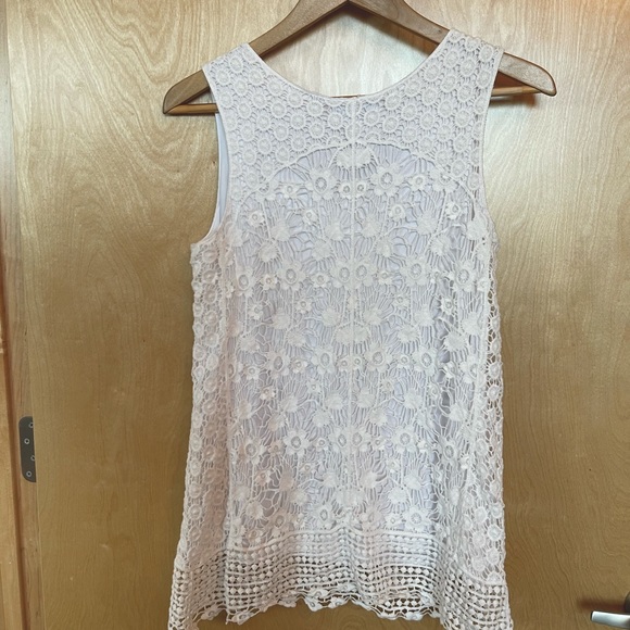 White Long Lace Tank Top - Picture 5 of 5